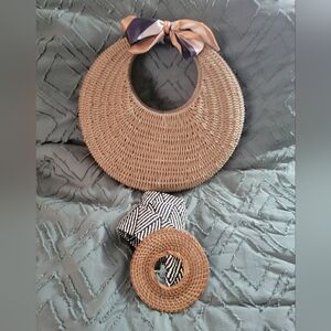 Madison West, raffia belt and handbag set